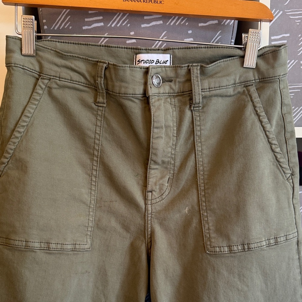 Olive Straight Leg Women's Pants - Picture 3 of 9